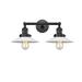 Breakwater Bay Iyana 1 - Light Dimmable Armed Sconce Glass/Metal in Yellow/Black | 11 H x 6 W x 7.25 D in | Wayfair