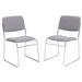 National Public Seating Armless 8600 Series Stackable Chair Metal/Fabric in Gray | 33 H x 19 W x 21 D in | Wayfair 8652/2