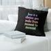 East Urban Home Love Is a Choice Quote Chalkboard Style Pillow Polyester/Polyfill/Leather/Suede | 14 H x 14 W x 3 D in | Wayfair
