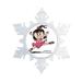 The Holiday Aisle® Personalized Friendly Folks Cartoon Snowflake Future Ballerina Christmas Holiday Shaped Ornament Plastic in Pink | Wayfair