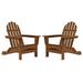 Three Posts™ Hartington Folding Adirondack Chair Plastic/Resin in Brown | 35 H x 29 W x 36 D in | Wayfair 84AF640387E8435B9CCC181EF61B4F83