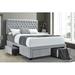 Latitude Run® Journey Tufted Storage Platform Bed Upholstered/Polyester in Gray/White | 52.5 H x 64 W x 85.75 D in | Wayfair