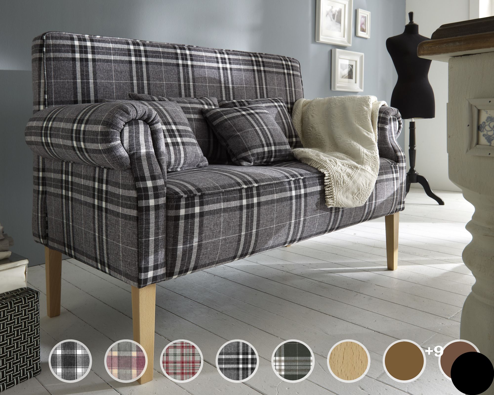 Massivholz »Tavola« Tischsofa 2-Sitzer / Buche natur / PK B 3602