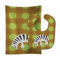 Caroline's Treasures Baby Bib & Burp Cloth, Brown Zebra, Large