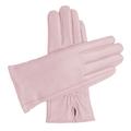 Downholme Classic Leather Cashmere Lined Gloves for Women (Pink, M)