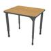 Marco Apex Series Adjustable Height Collaborative Rectangular Desk Wood/Metal in Brown | 30 H x 30 W x 24 D in | Wayfair 38-2229-G4-GRY