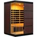 Heatwave Sirona 3-Person Hemlock Infrared Sauna w/ 8 Carbon Heaters 75.0 H x 41.3 W x 59.0 D in brown, Wood in Mahogany | Wayfair BSA7008