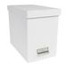 Bigso John File Box Corrugated, Metal in White | 10.5 H x 7.4 W x 13.1 D in | Wayfair 954145544