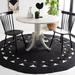 Black 120 x 0.38 in Indoor Area Rug - Bungalow Rose Round Johna Handmade Jute/Sisal Area Rug Jute & Sisal | 120 W x 0.38 D in | Wayfair