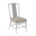 Braxton Culler Drury Lane Slat Back Side Dining Chair Upholstered/Wicker/Rattan in Gray/White/Brown | 39 H x 19 W x 25 D in | Wayfair