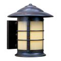 Arroyo Craftsman Newport 1-Light Outdoor Wall Lantern Glass/Metal in Black/Brown | 17.88 H x 13.75 W x 14.75 D in | Wayfair NS-14LCS-BZ