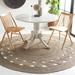 Gray 120 x 0.38 in Indoor Area Rug - Bungalow Rose Salinas Round Geometric Handmade Flatweave Jute/ Area Rug Jute & | 120 W x 0.38 D in | Wayfair