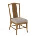 Braxton Culler Drury Lane Slat Back Side Dining Chair Upholstered/Wicker/Rattan in Gray/White/Brown | 39 H x 19 W x 25 D in | Wayfair