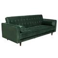 Diamond Sofa Juniper 85" Velvet Square Arm Sofa Velvet in Green | 32 H x 85 W x 36 D in | Wayfair JUNIPERSOGN