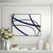 Casa Fine Arts Brush in Motion - Indigo II - Floater Frame Painting Print on Canvas Metal in Blue | 30 H x 40 W x 2 D in | Wayfair 34386-01