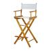 Casual Home Folding Director Chair w/ Canvas Solid Wood in Orange/Gray/White | 45.5 H x 23 W x 19 D in | Wayfair CHFL1215 33418059