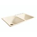 CECO Dockweiler 33" L x 22" W Double Basin Drop-in Kitchen Sink Cast Iron in Black/Gray/White | 10.75 H x 33 W x 22 D in | Wayfair 767-4-22