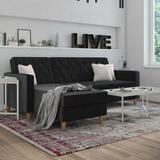 Black Sectional - CosmoLiving by Cosmopolitan Liberty Upholstered Reversible Chaise Sectional w/ Storage | 32.5 H x 84 W x 60.5 D in | Wayfair