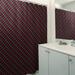 East Urban Home Katelyn Elizabeth Geometric Ombre Stripe Single Shower Curtain Polyester in Black/Brown, Size 74.0 H x 71.0 W in | Wayfair