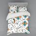 East Urban Home Teal Microfiber Farmhouse/Country Duvet Cover Set Microfiber in Blue/Green | Queen Duvet Cover + 3 Additional Pieces | Wayfair