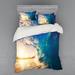 East Urban Home Ocean Microfiber Coastal Duvet Cover Set Microfiber in Blue | Queen Duvet Cover + 3 Additional Pieces | Wayfair