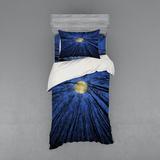 East Urban Home Ambesonne Microfiber Modern & Contemporary Duvet Cover Set Microfiber in Blue | Twin Duvet Cover + 2 Additional Pieces | Wayfair