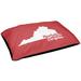 East Urban Home Norfolk Virginia Outdoor Dog Pillow Metal in Red | 6.5 H x 40 W x 30 D in | Wayfair DEC9CC132C8A4E878FD1211FEFB3A15F