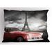 East Urban Home Retro Paris Sham Polyester | 20 H x 26 W x 0.1 D in | Wayfair 521F65744A68431C9CC7260C53B97AB0