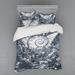 East Urban Home Surreal Paint w/ Wings & Time Spiral in Cloud Image Duvet Cover Set in Gray | Queen Duvet Cover + 3 Additional Pieces | Wayfair