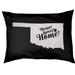 East Urban Home Sweet Home Tulsa Outdoor Dog Pillow Polyester in Black | 6 H x 28 W x 18 D in | Wayfair 0CC8349FF38C4FE187C58B69B26B51DC