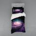 East Urban Home Spiral Galaxy in Outer Space Andromeda Nebula Star Dust Universe Astronomy Print Duvet Cover Set in Black/Indigo | Wayfair