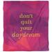 East Urban Home Quotes Faux Gemstone Don't Quit Your Daydream Single Reversible Duvet Cover Microfiber in Red/Yellow | Queen Duvet Cover | Wayfair