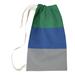 East Urban Home Seattle Throwback Football Stripes Laundry Bag Fabric in Green/Gray/Blue | Small (29" H x 18" W) | Wayfair