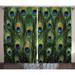 East Urban Home Peacock Abstract Semi-Sheer Rod Pocket Curtain Panels Polyester in Brown | 84 H in | Wayfair 0017857A364640F19F7E7D87B650C8D2