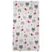 East Urban Home Festive Hol Cats Beach Towel Polyester in Pink/Gray | 72 H in | Wayfair 63357FF058984C57926530D65F199993