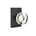 Emtek Passage Modern Disc Crystal Knob w/ Modern Rectangular Rose Brass in Black | 4 H x 2.5 W x 2.5 D in | Wayfair 5112MDCUS19