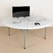 Flash Furniture 71" Circle Folding Table Plastic/Resin/Metal in White, Size 29.0 H x 71.0 W x 71.0 D in | Wayfair DAD-183RZ-GG