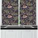 East Urban Home Jacobean Floral Vintage Nostalgia Pattern w/ Paisley Repetition Kitchen Curtain Polyester | 39 H x 55 W x 2.5 D in | Wayfair