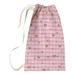 East Urban Home Festive Hol Valentine's Day Plaid Laundry Bag Fabric in Pink/Indigo | Small (29" H x 18" W x 1" D) | Wayfair