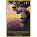 Buyenlarge 'Foresight' by Wilbur Pierce Vintage Advertisement in White | 36 H x 24 W x 1.5 D in | Wayfair 0-587-22249-2C2436