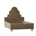 My Chic Nest Meela Solid Wood & Upholstered Platform Bed Upholstered in Brown | 65 H x 80 W x 87 D in | Wayfair 559-102-1110-K