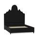 My Chic Nest Amalie Standard Bed Upholstered/Velvet/Polyester/Faux leather/Cotton in Black/Brown | 75 H x 77 W x 77 D in | Wayfair 576-101-1120-CK