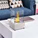 HomCom Metal Bio-Ethanol Tabletop Fireplace w/ Flame Guard in Gray | 13 H x 7.75 W x 7.75 D in | Wayfair 820-159