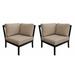 Madison Patio Chair w/ Cushions in Black kathy ireland Homes & Gardens by TK Classics | 33 H x 33.5 W x 33.5 D in | Wayfair KI062B-CS-DB-ASH