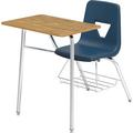 Lorell Student Combination Desk Wood/Metal in Brown | 31 H x 24 W x 34 D in | Wayfair 99914