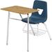 Lorell Student Combination Desk Wood/Metal in Brown | 31 H x 24 W x 34 D in | Wayfair 99914