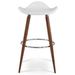 Everly Quinn Moonyean Bar & Counter Stool Upholstered/Leather/Metal/Faux leather in Green/Brown | 28 H x 17 W x 18 D in | Wayfair