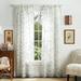 Martha Stewart Eucalyptus Floral Semi-Sheer Rod Pocket Curtain Panels Polyester/Linen in Gray | 95 H in | Wayfair 1Y20160AGY