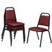 National Public Seating 9100 Series Vinyl Upholste Stack Chair Vinyl/Metal in Red | 32 H x 17.5 W x 22 D in | Wayfair 9108-B/4