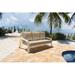 Panama Jack Outdoor Mykonos Patio Sofa w/ Cushions Metal/Rust - Resistant Metal in White | 31.5 H x 74 W x 35 D in | Wayfair PJO-2401-WHT-S/SU-728